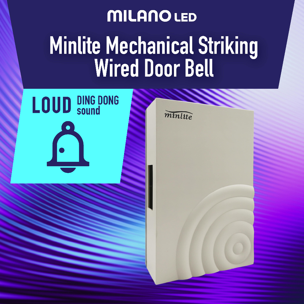 MINLITE Mechanical Striking Wired Door Bell Door Chime / Loceng Pintu ...
