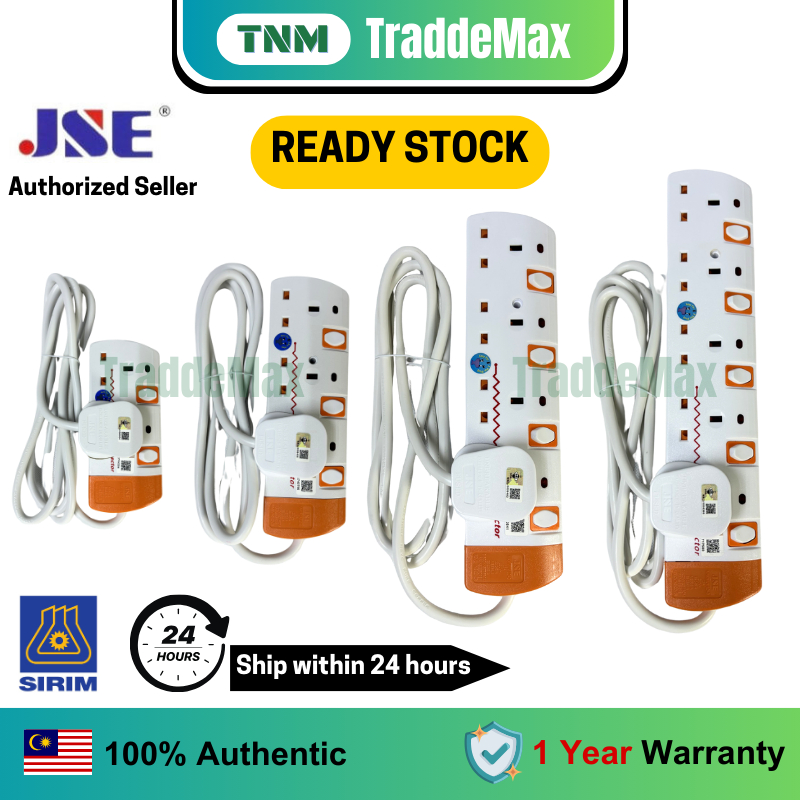 [SIRIM APPROVED] JSE Extension Trailing Socket Neon with Surge ...