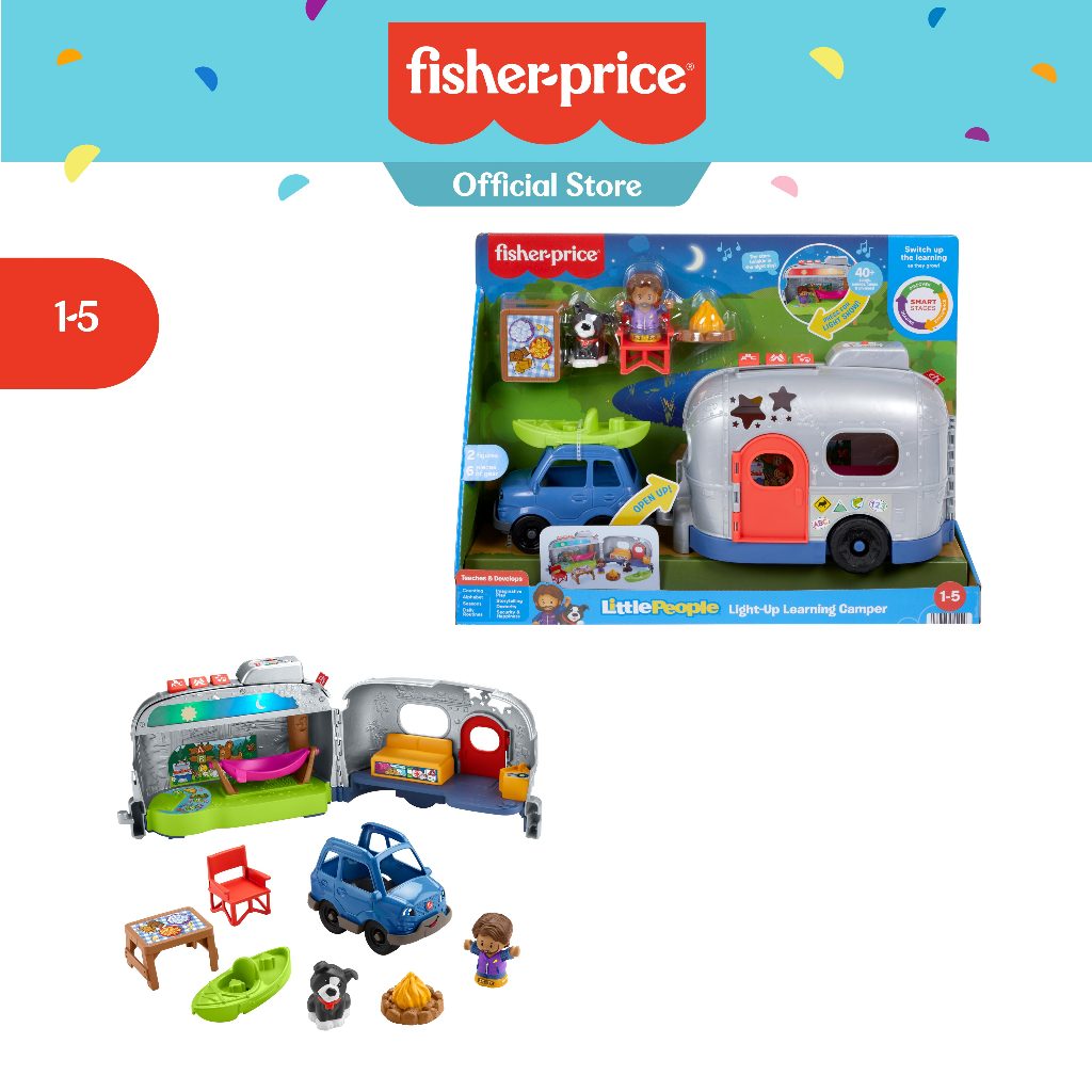 Fisher-Price Little People Light-Up Learning Camper Electronic Toy Rv ...