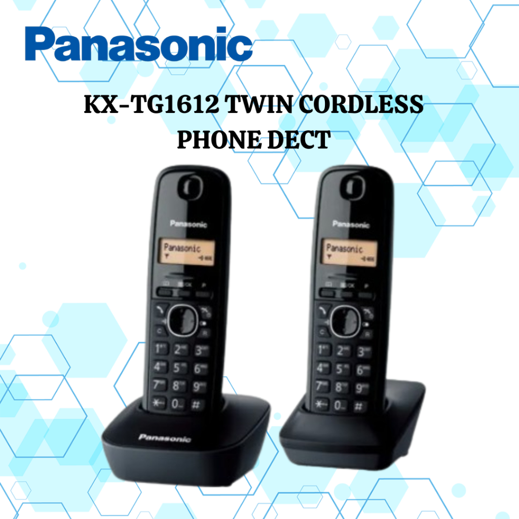 ️ Panasonic KX-TG1612 Twin Digital Cordless DECT Telephone with 2 ...