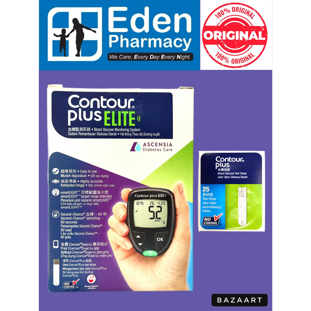 Contour plus ELITE Blood Glucose Monitoring System ( Meter only / Meter ...