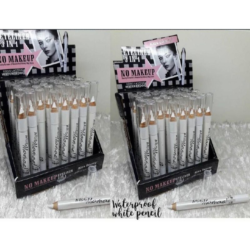 COD KISS BEAUTY WATERPROOF WHITE EYELINER 3pcs | Shopee Malaysia
