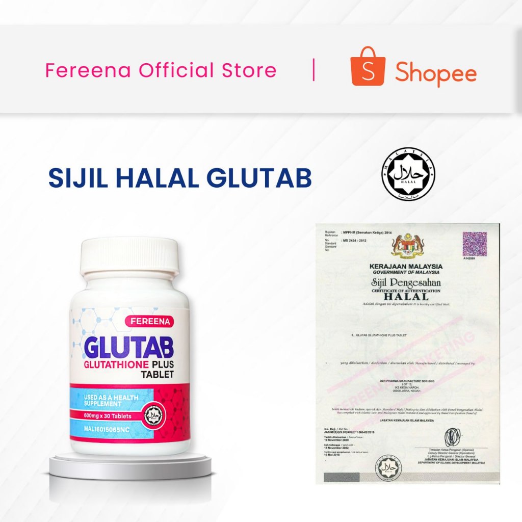 glutab glutathione GLUTAB GLUTATHIONE PLUS TABLET 600MG[FEREENA OFFICIAL HQ]