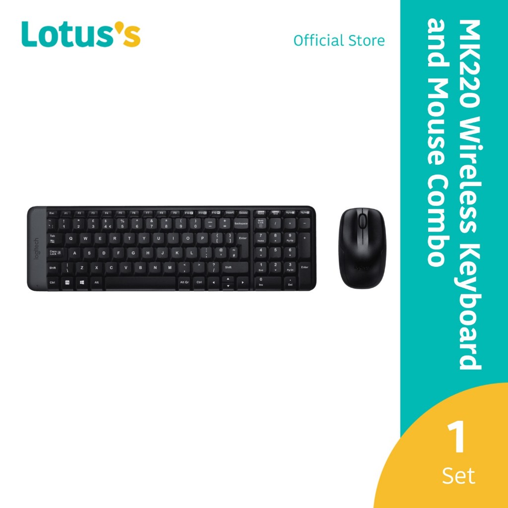 Logitech MK220 Wireless Keyboard and Mouse Combo | Shopee Malaysia