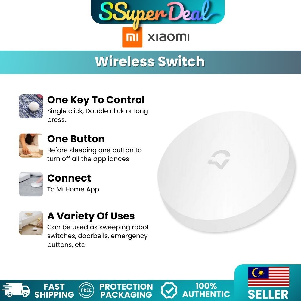 (Global) Xiaomi Wireless Switch Multifunction Mi Smart Home Mijia App ...
