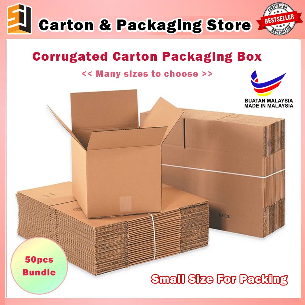 (50pcs) Kotak Packaging Box Carton Box Packing Box Paper Boxes Hidden ...