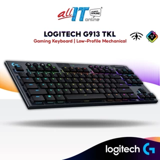 Logitech G913 TKL Tenkeyless Lightspeed Wireless RGB Mechanical Gaming Keyboard | Low-Profile Mechanical Switches