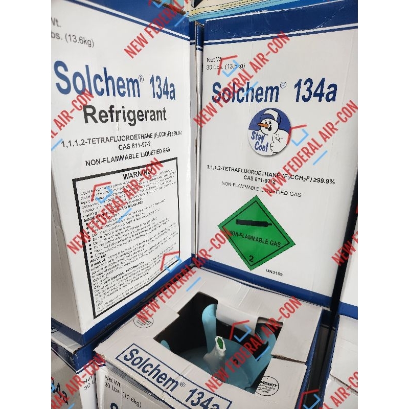 (READY STOCK & ORIGINAL) SOLCHEM BRANDED R134A R134 134A 134 13.6KG FOR ...