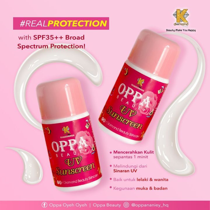 OPPA SUNSCREEN SPF35+++ ORIGINAL HQ BY OPPA BEAUTY | Shopee Malaysia