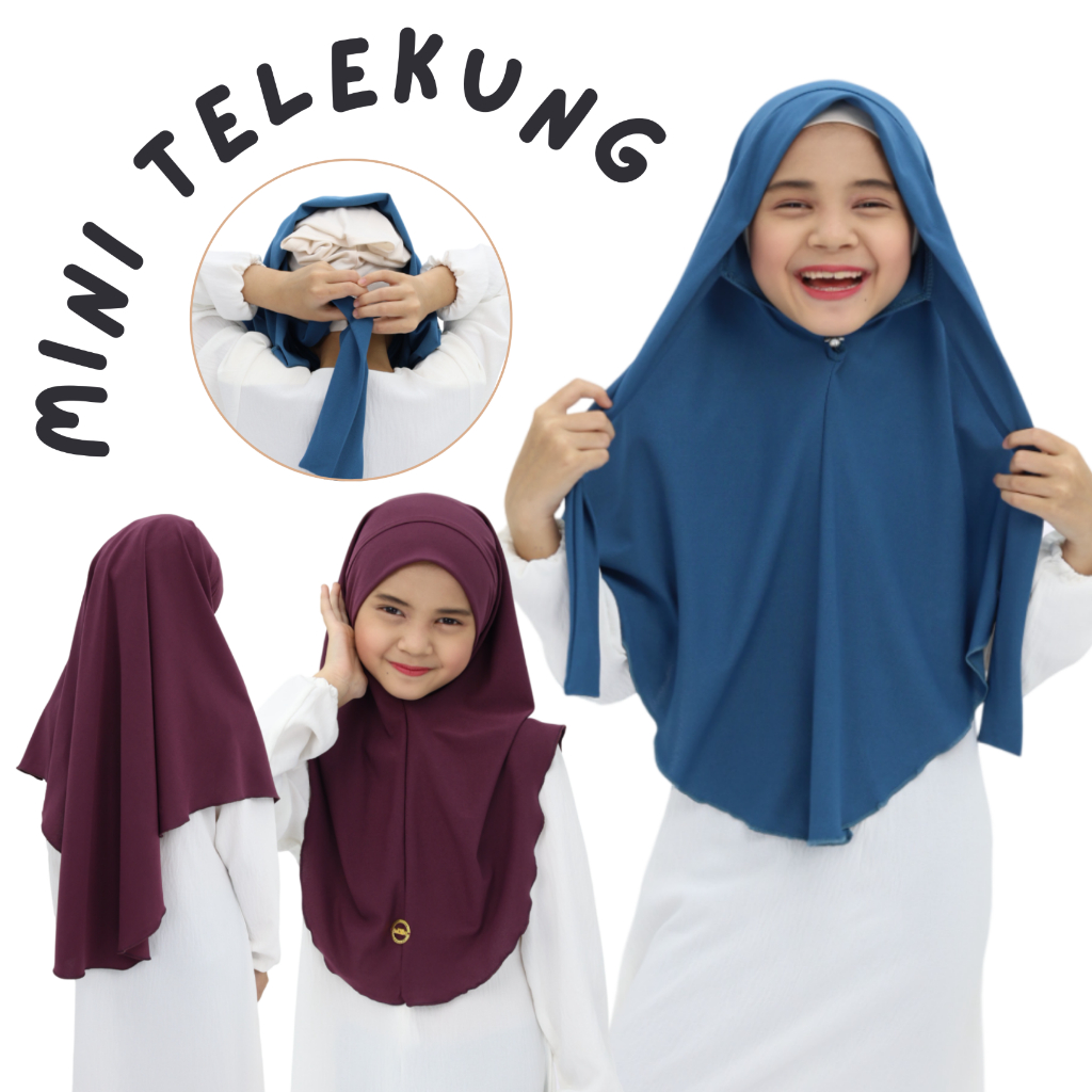 YH (5-8 tahun) Mini Telekung Budak Umrah Haji Kids Instant Khimar ...