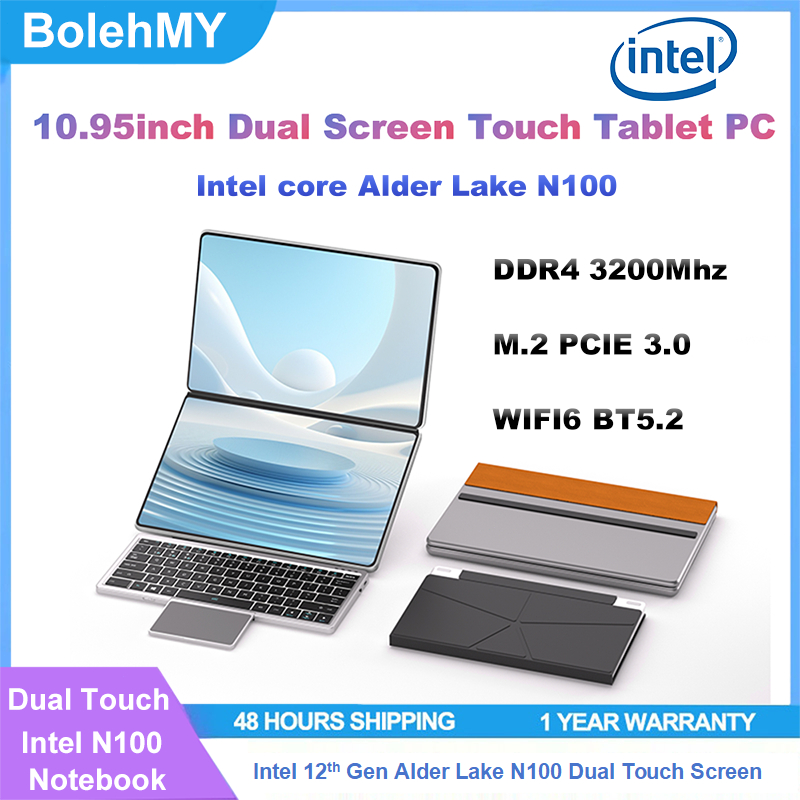 10.95 Inch Dual Touch Screen MINI PC Intel Alder Lake-N100 DDR4 M.2 ...