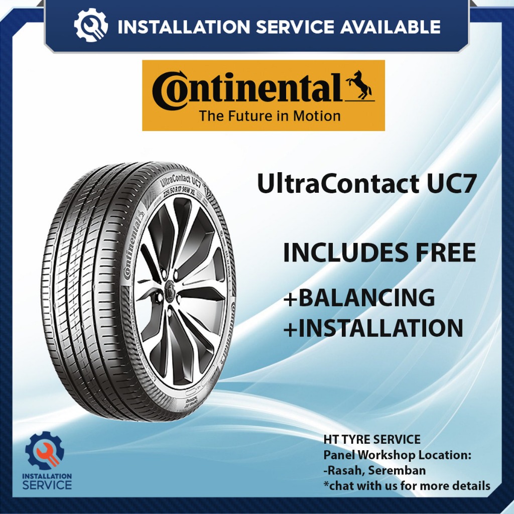 [Installation Available] CONTINENTAL UltraContact UC7 15 16 17 18 19 ...
