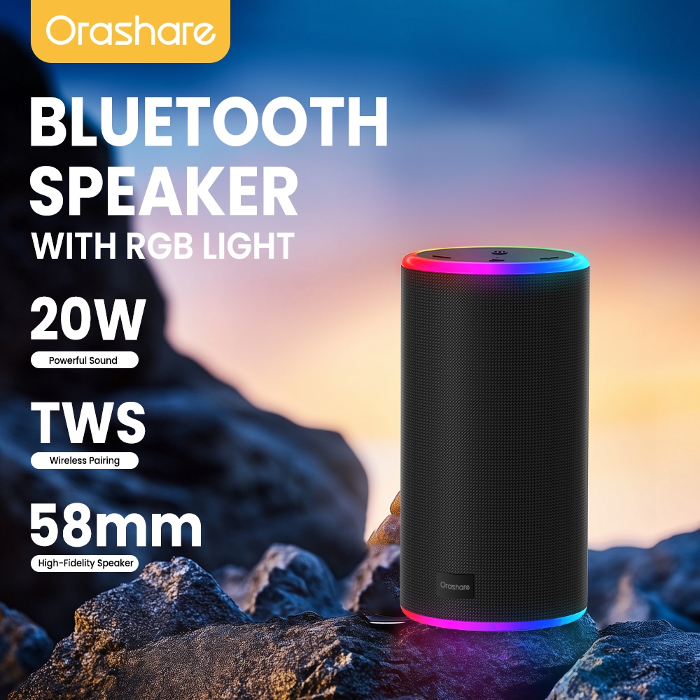Orashare BS15 Plus 20W Speaker Bluetooth 5.1 With RGB TWS Stereo ...