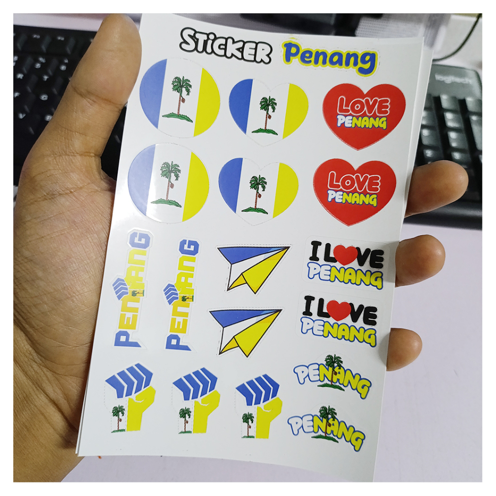 Negeri Pulau Pinang Set Sticker Transparent dan Bukan Transparent ...