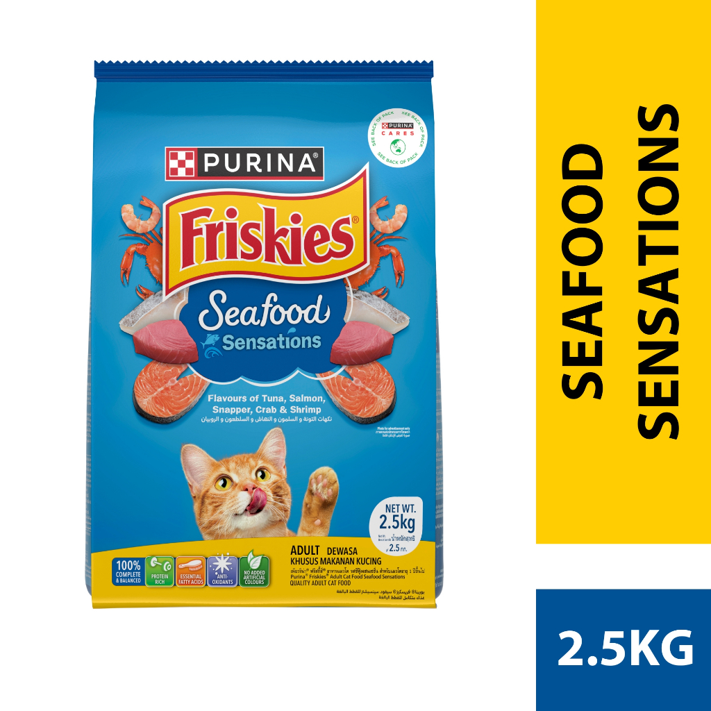 thumbnail image 2 of Purina Friskies Seafood Sensations Indoor Dry Cat Food (30 Lb Bag, 2-Pack) 2 of 3