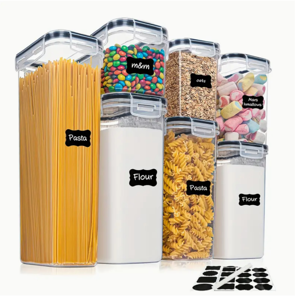 TopMart Basic 059 - 7 Pcs Airtight Food Storage Containers With Lids ...