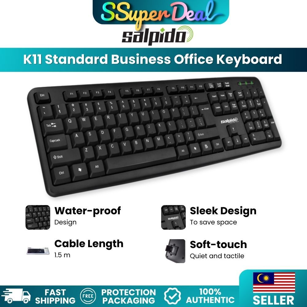 Salpido K11 Standard Business Office Keyboard | Shopee Malaysia