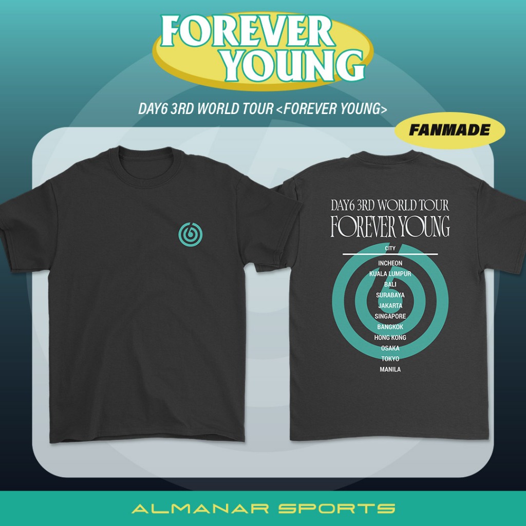 DAY6 CONCERT 3RD WORLD TOUR <FOREVER YOUNG> TSHIRT SHIRT BAJU T