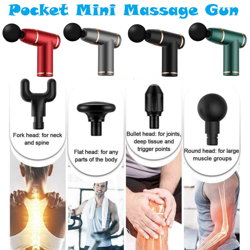 Ready Stock Pocket Massage gun Fascial gun Muscle Massage Gun Mini