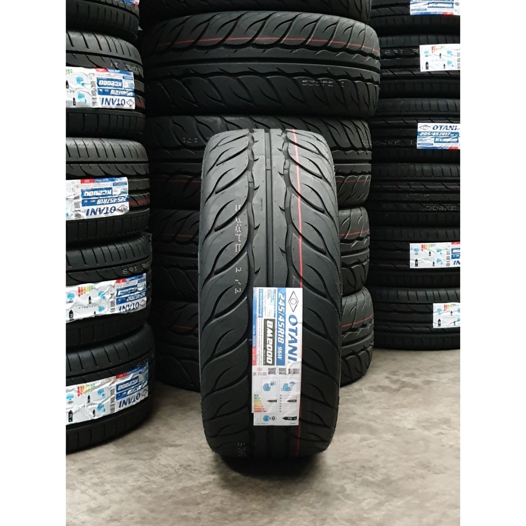 2 Otani KC2000 Tires – 245/45R18 ZR 100Y XL A/S High Performance – Black Sidewall