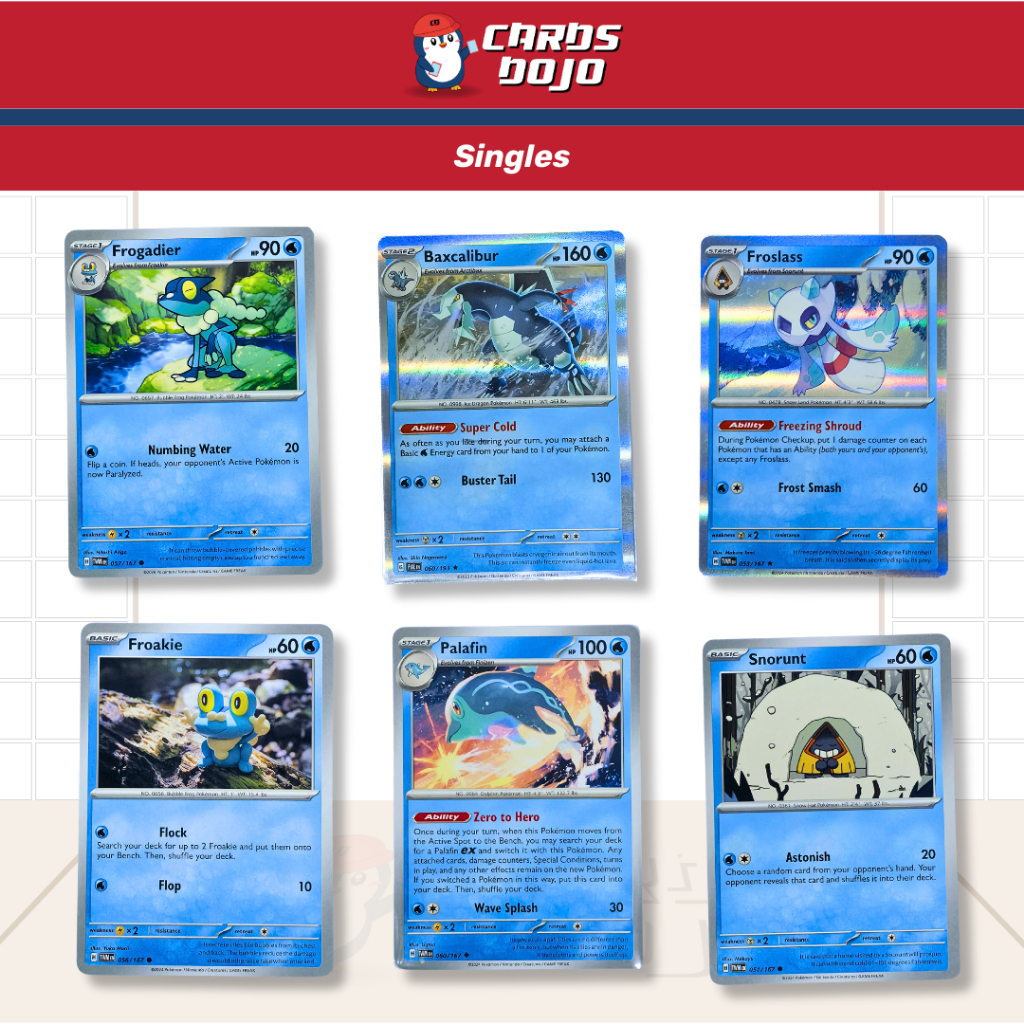 [READY STOCK] Water Pokemon Playable Singles TCG English Version ...