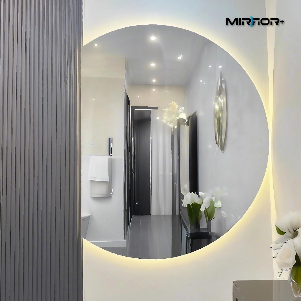 READY STOCK Mirror Plus Halfmoon Shape Led Mirror Wall Mirror Vanity ...