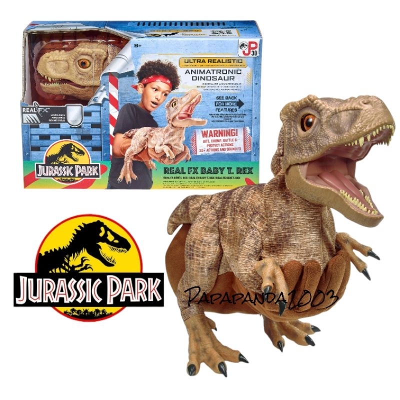 Jurassic Park Real FX Baby T Rex Electronic Life Size Hand Puppet Jurassic  World Tyrannosaurus Dinosaur - Main Image