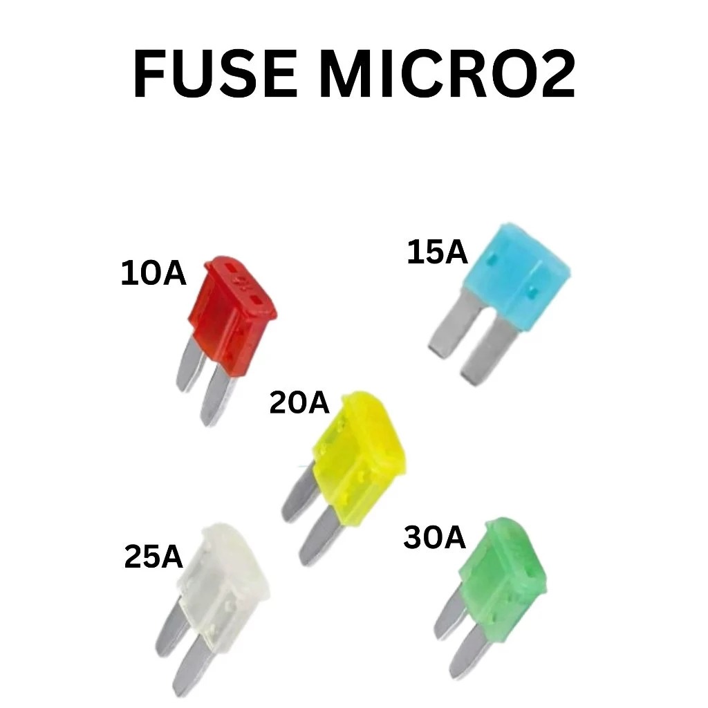 FUSE MICRO2 - 10A, 15A, 20A, 25A, 30A (1 BOX=100PCS) | Shopee Malaysia