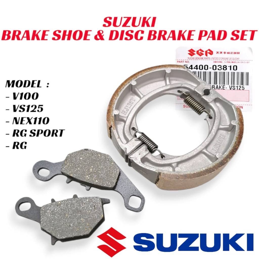 Suzuki RG SPORT RGS V100 VS125 NEX110 Disc Brake Pad + Brake Shoe Set ...