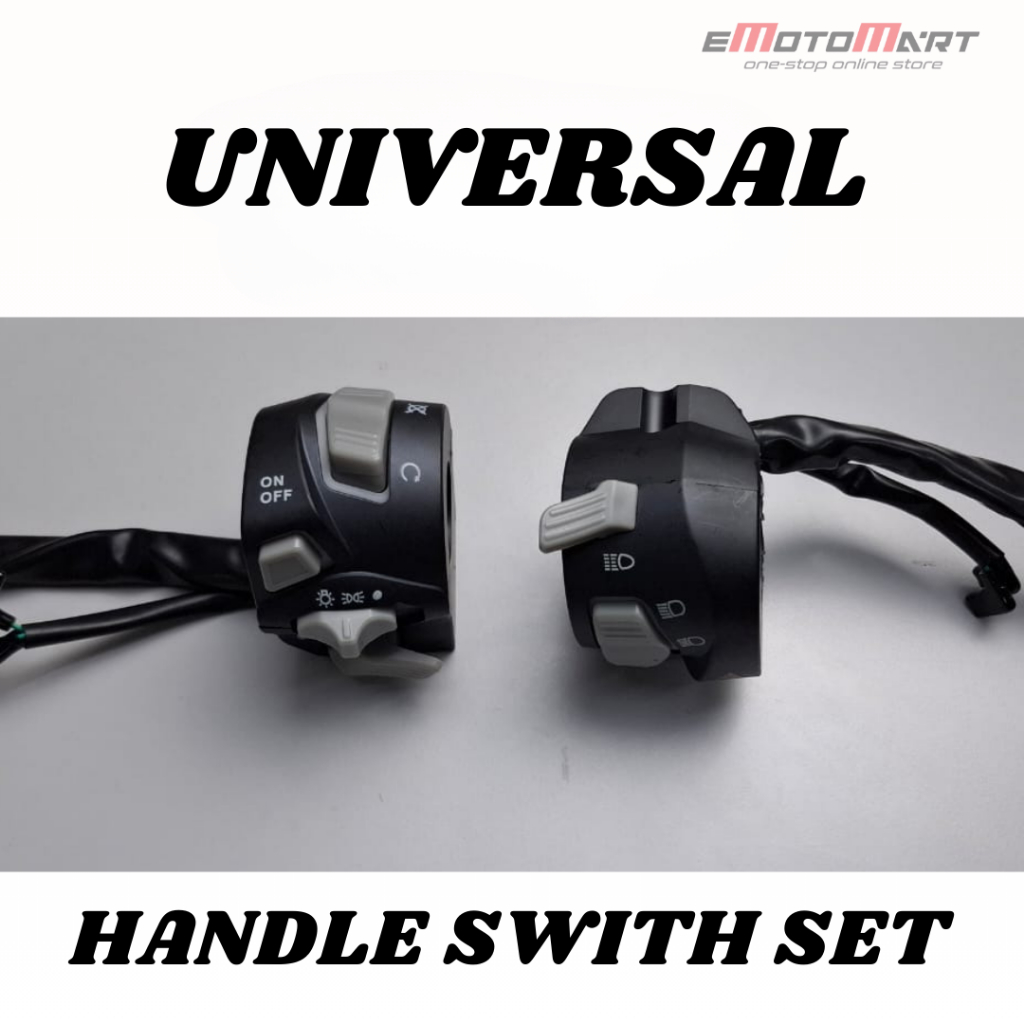 UNIVERSAL HANDLE SWITCH [ BLUE / RED ] LH RH ASSY SIGNAL HORN SUIS KIRI ...