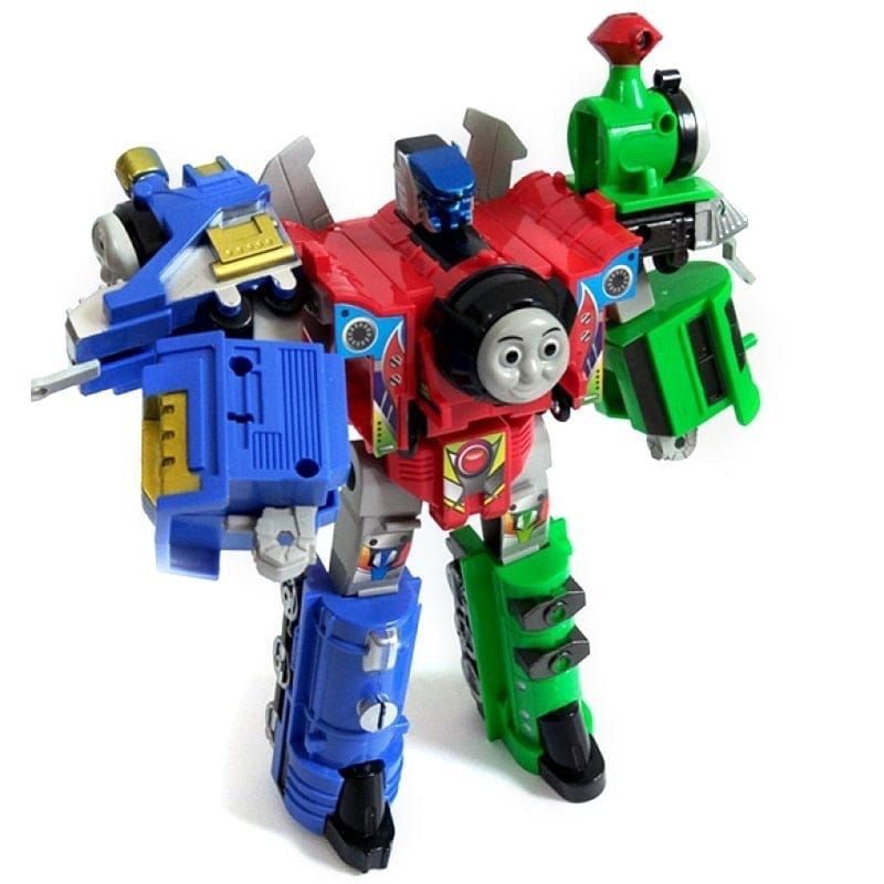Cartoon Train Robot Transformers Robot Mainan Robot Kereta api | Shopee ...