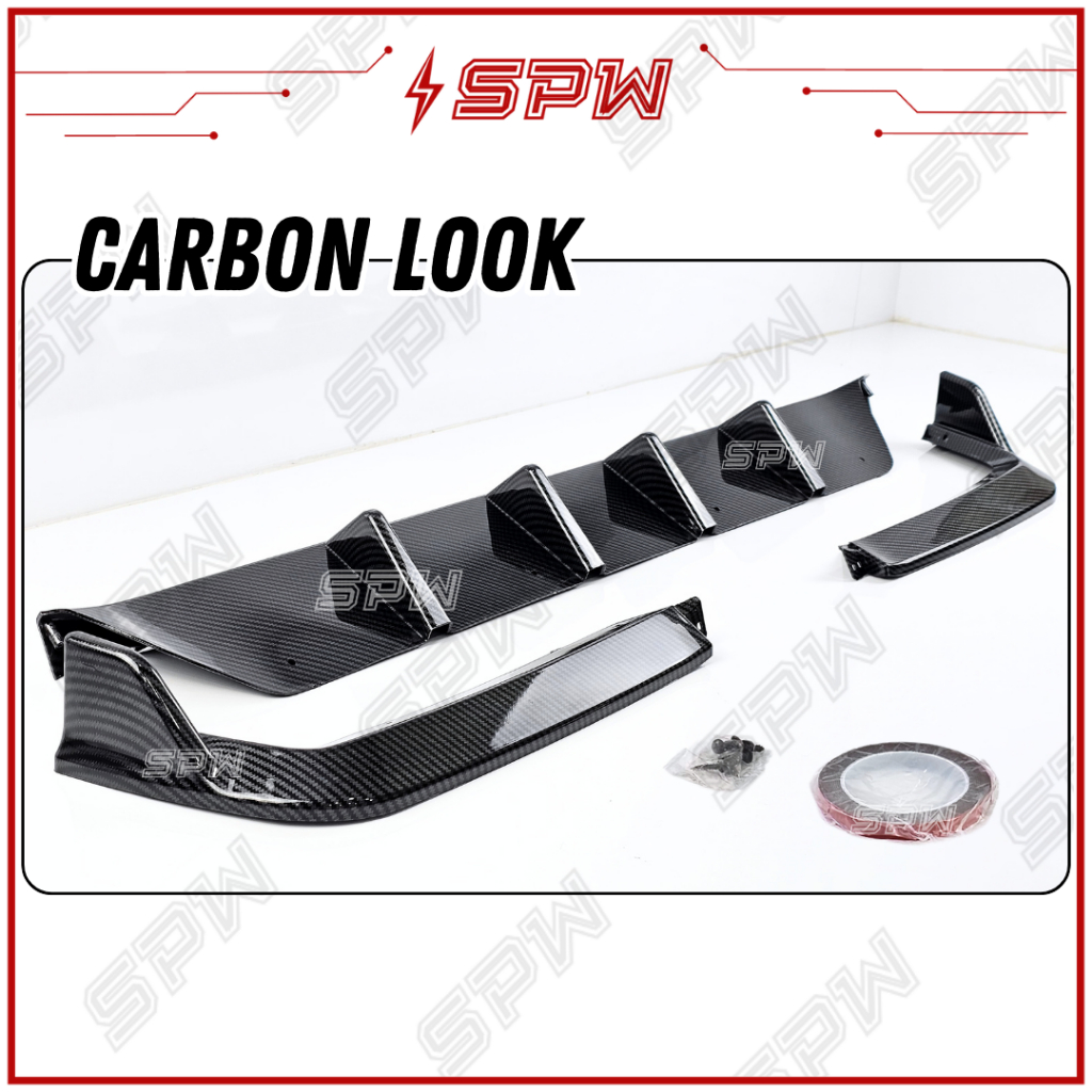 Perodua Axia (2023-2026) V2 Rear Bumper Diffuser Lip Rear Skirt ...
