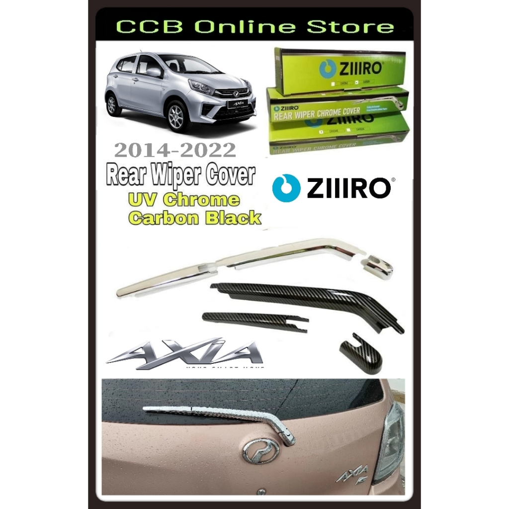Perodua Axia 2014-2022 Car Rear Window Wiper Chrome Cover Trim Fine ABS ...