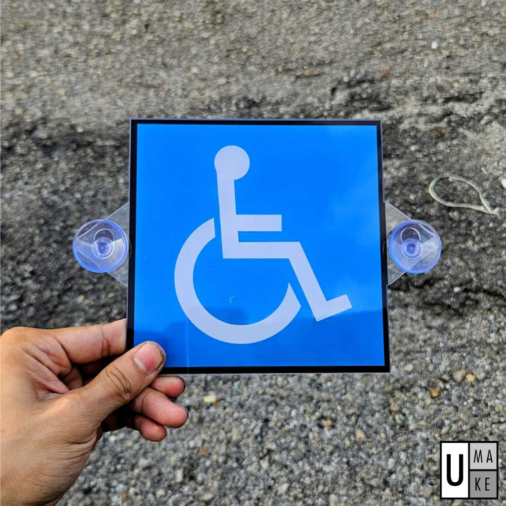 [1 set = 2 pcs] OKU In Car Sign With Suction Cup Mounts Removable OKU ...