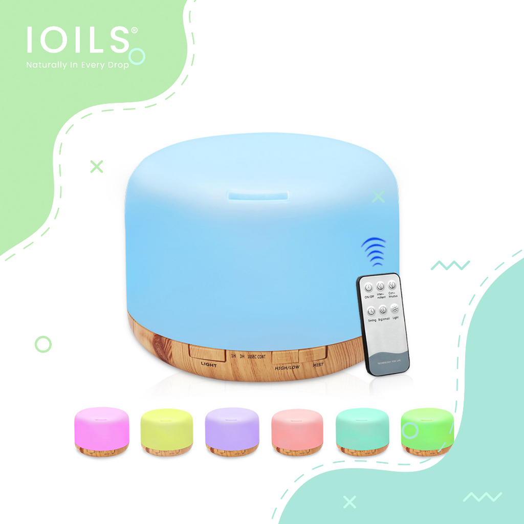 IOILS 500ML Ultrasonic Diffuser Air Humidifier Aroma Diffuser Colour ...