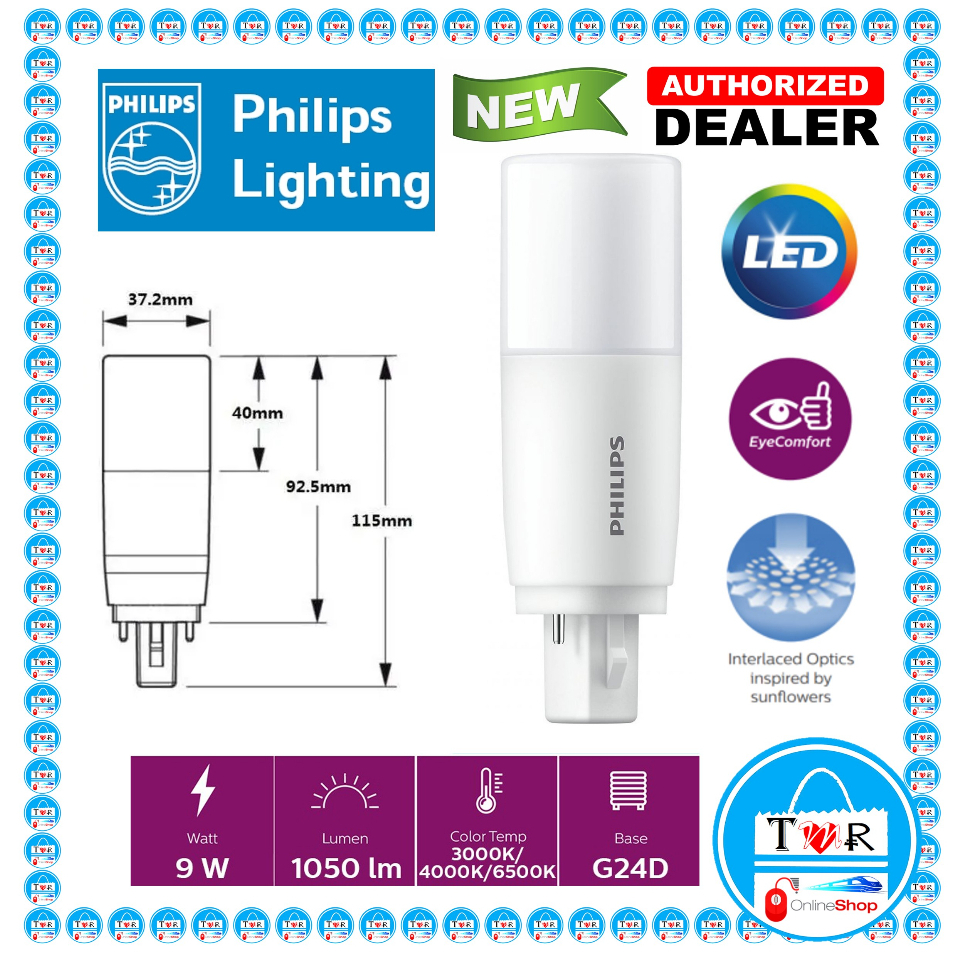 Philips LED PLC-2 Pin (9W 3000K/ 4000K/ 6500K) / LED Bulb | Shopee Malaysia