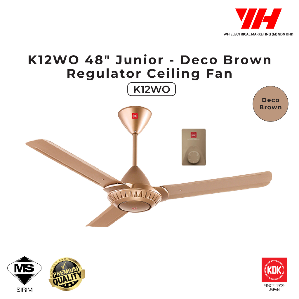 HOT SALE KDK Regulator Ceiling Fan (48",60"Full Series) - K12WO/K15WO/K12VO/K15VO || Kipas Siling 风扇