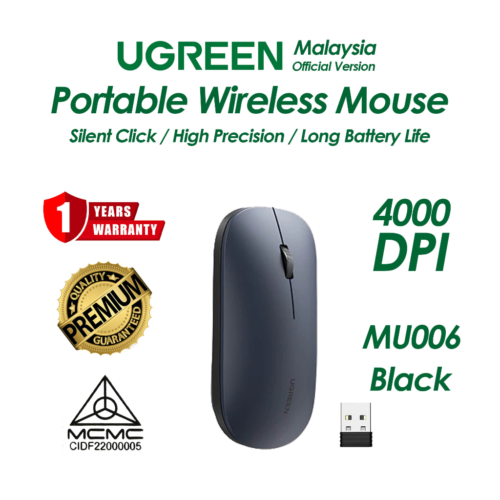UGREEN Malaysia Official Version Ergonomic Wireless Bluetooth Mouse ...