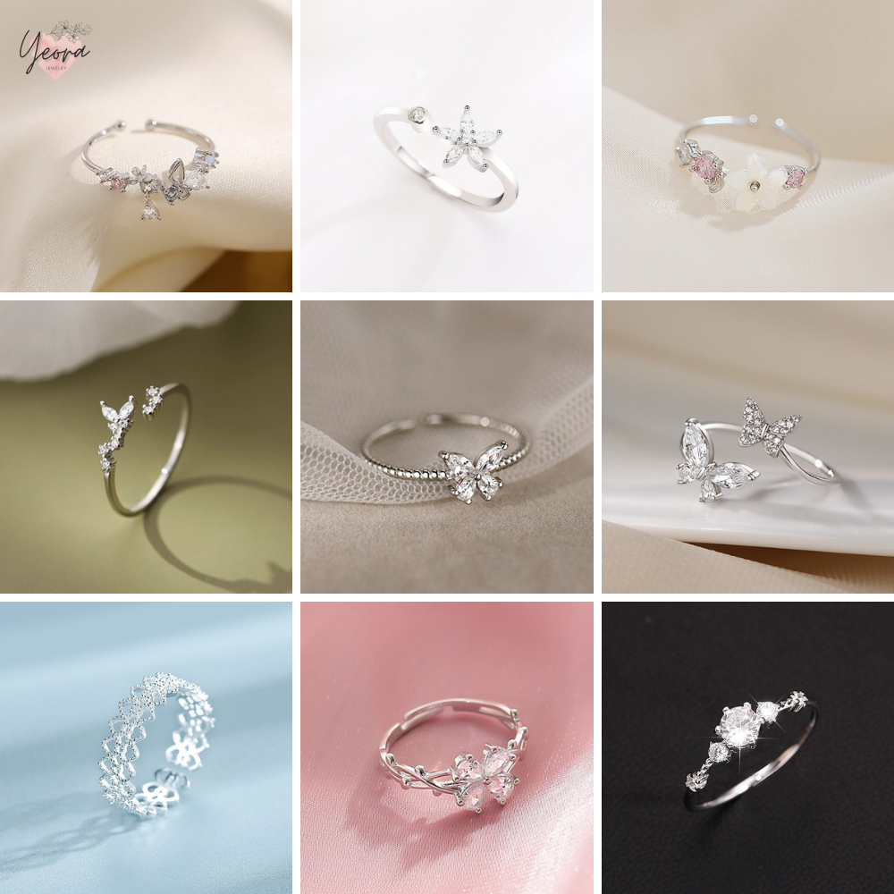 Korean silver clearance rings