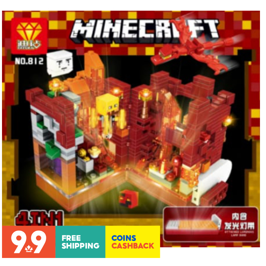 MINECRAFT : MYSTERY CAVE ADVANTURE RED/GREY BUILDING BLOCKS(812B/810C ...