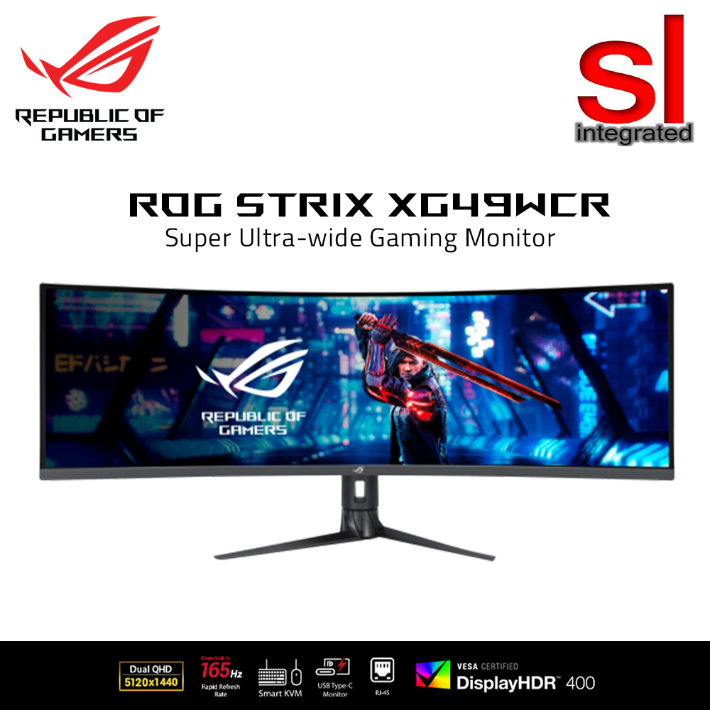 Asus Rog Strix Xg49wcr 49 Qhd 165hz 1ms Hdr Va Super Ultra Wide Gaming Monitor Shopee Malaysia 0823