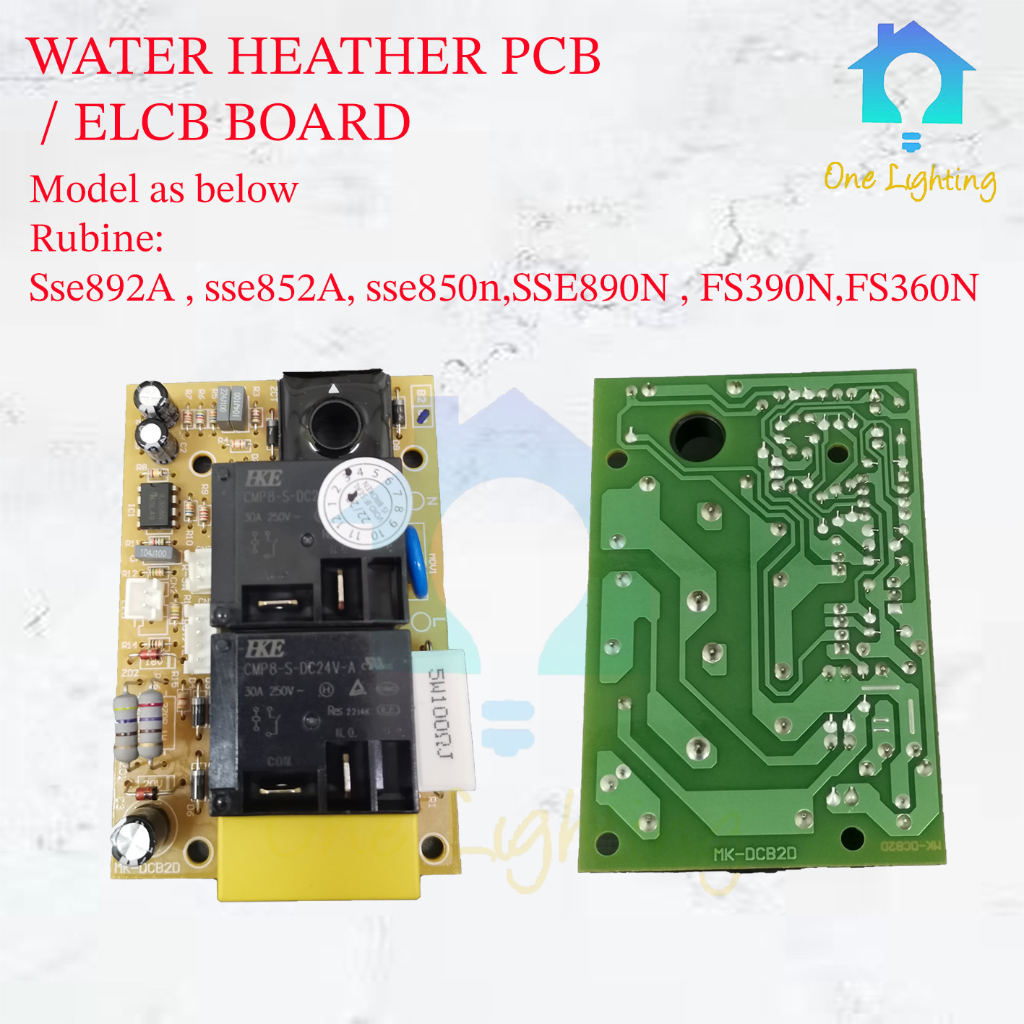 Rubine Water heater PCB Board ELCB Board ORIGINAL For SSE892A/SSE852A/SSE850N/SSE890N/ FS390N