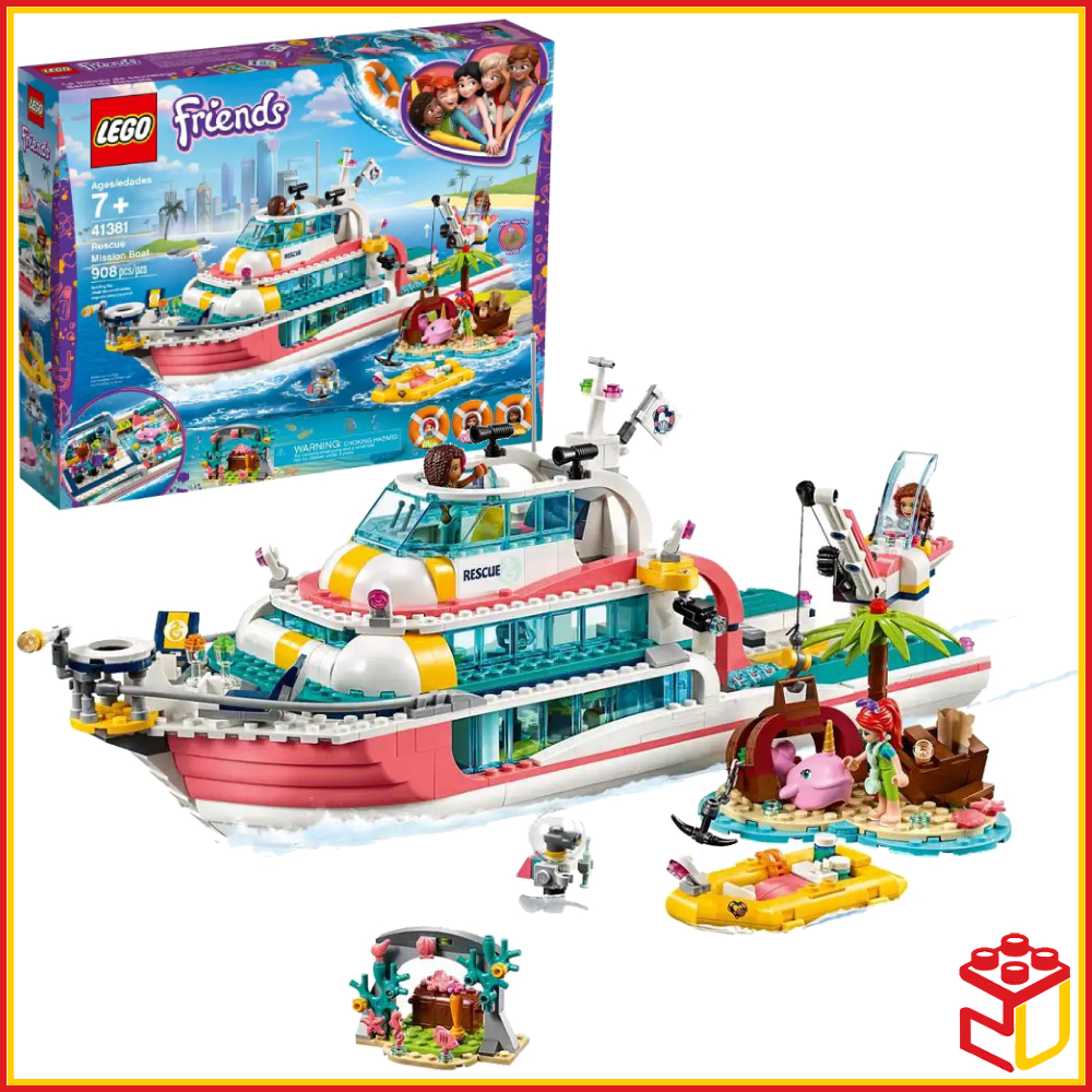 Lego friends 41381 hot sale rescue mission boat