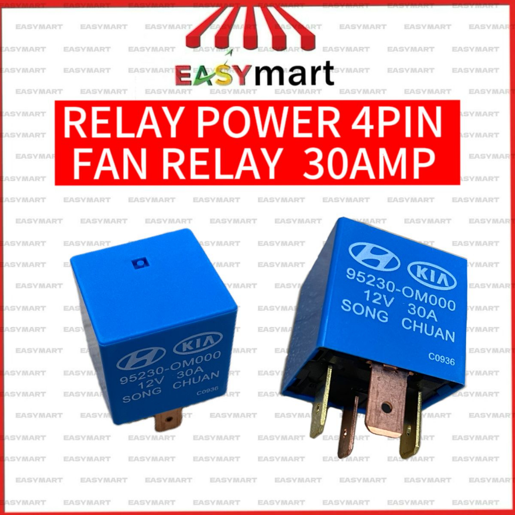 Relay Power Fan Relay 4 PIN 30AMP FOR PROTON SAGA BLM FLX VVT SAVVY