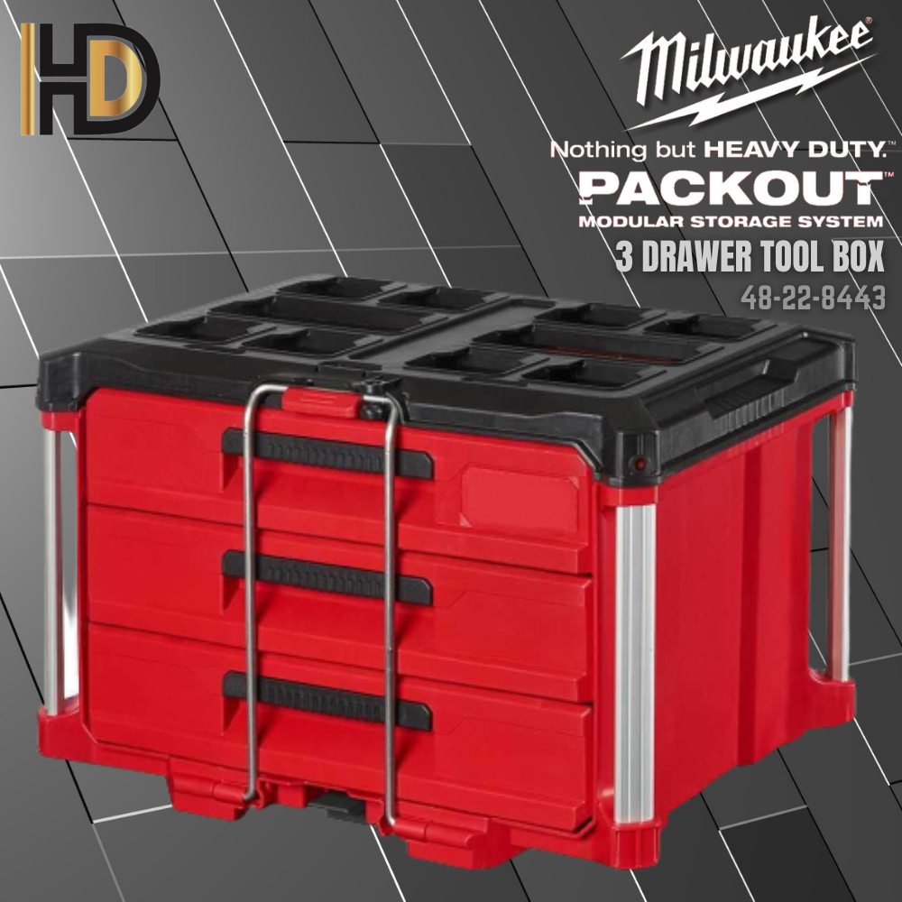 Milwaukee PACKOUT 3 Drawer Tool Box 48-22-8443 | Shopee Malaysia