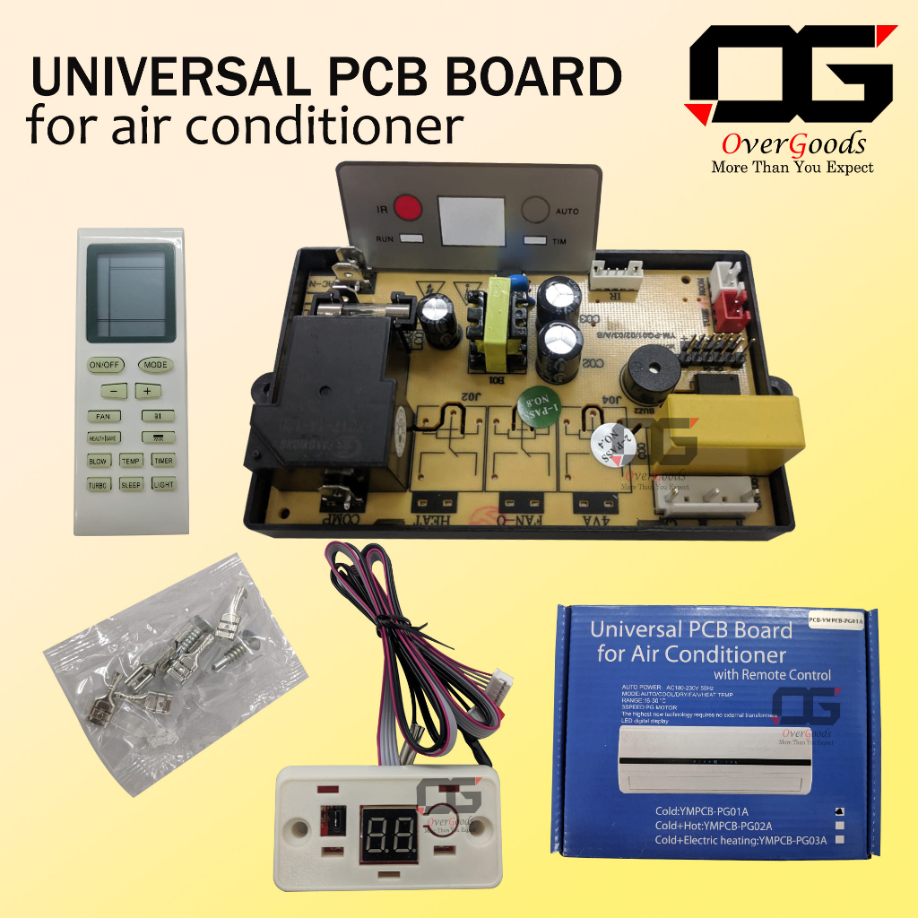 PCB UNIVERSAL AIRCOND BOARD CONTROL FOR AIR CONDITIONER WITH REMOTE
