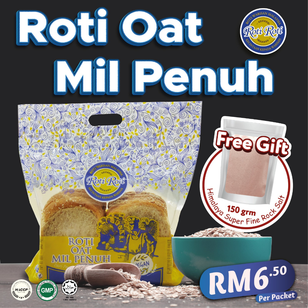 Malaysia Heritage Bread Roti Oat Mil Penuh 2pkts Shopee Malaysia