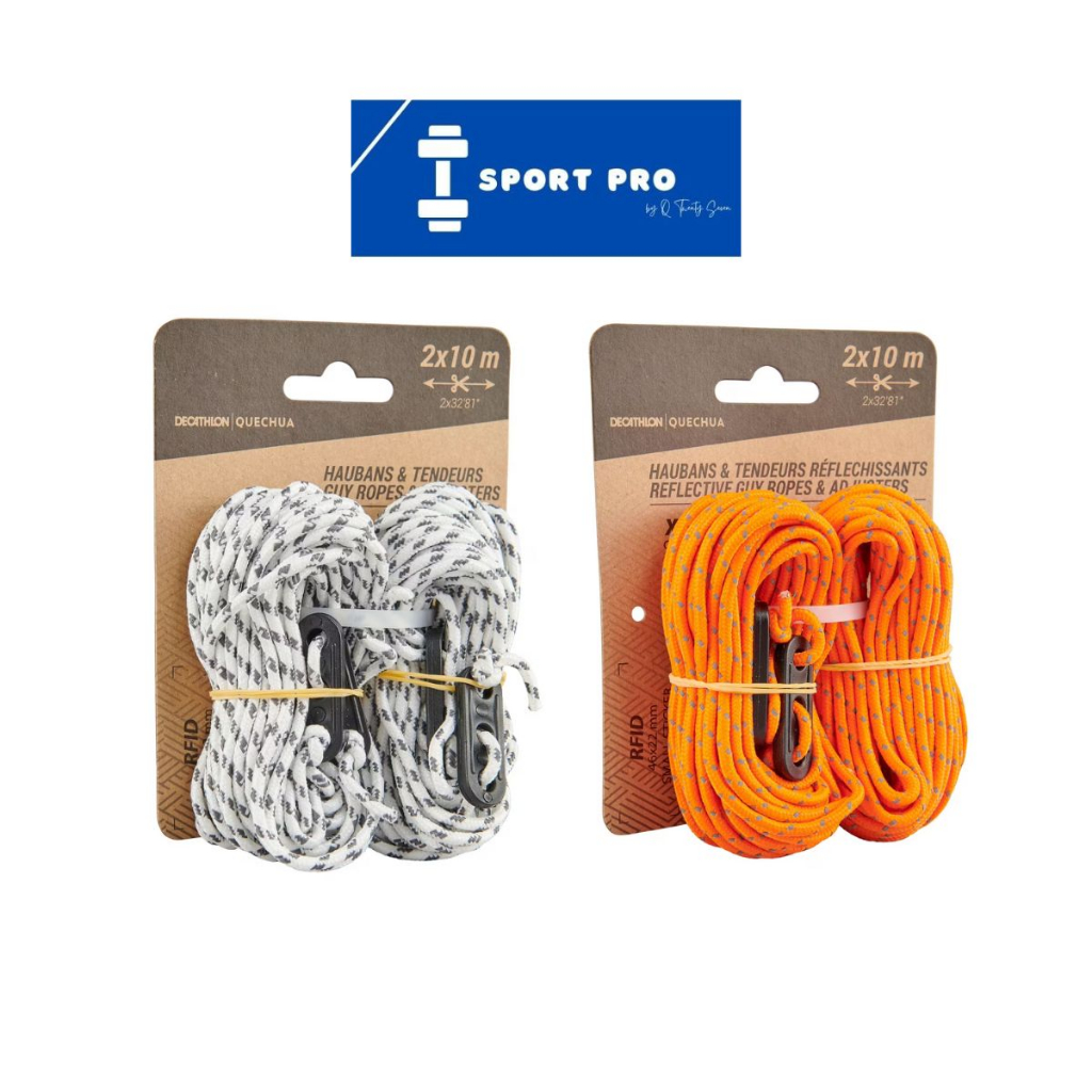 Decathlon / 2 Guy Ropes and 4 Guy Lines For Tents / Reflective Camping ...