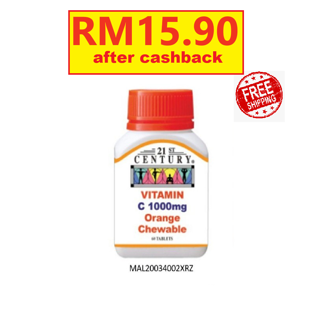 166[RM15.90 after cashback 21st Century Vitamin C c1000 1000mg Chewable