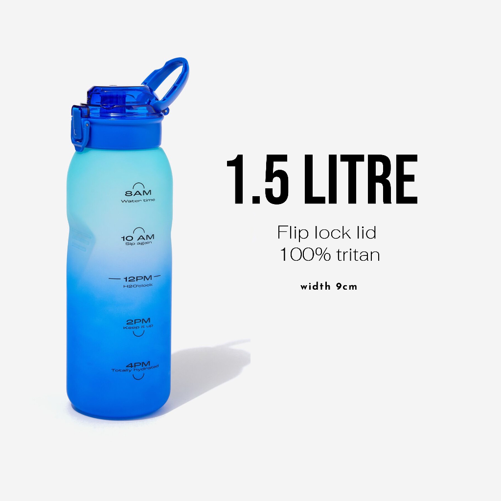 TYPO Bottle / Heavy Lifter 1.5 L Drink Bottle / Suitable For Gym Exercise Sport